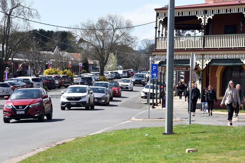 Daylesford's main street is pumping once more after two tough pandemic years. Picture by Kate Hea