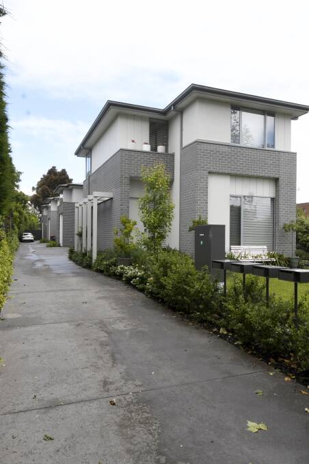 Existing townhouses on Forest Street near Lake Wendouree could become the new normal. Picture by Lachlan Bence.