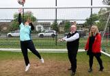 Wendouree MP Juliana Addison, City of Ballarat major Des Hudson and Ballarat Soccer Club president Lucy Brennan enjoys new grounds at Pleasant Street Reserve. Picture by Lachlan Bence
