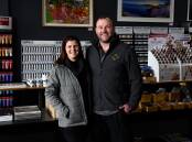 OPEN SPACES: Amie and Daniel Murphy have taken over the Art Gallery on Sturt Street and created a gallery for local artists. Picture: Adam Trafford. 