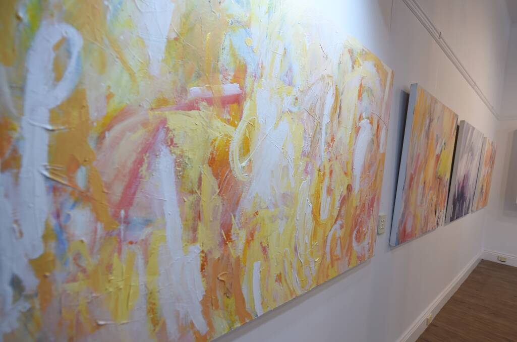 Patsy Taylor's abstract exhibition called Liberated Abstractions.
