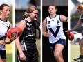 Jamie Lee Speakman, Kalani Scoullar, Paige Scott and Molly Walton are four Rebels products hoping to find an AFLW home on Wednesday night.