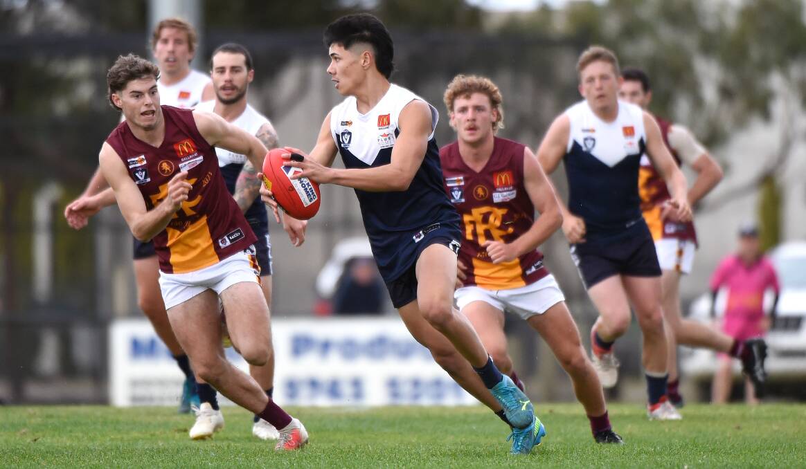Paul Curtis in action for Melton South in 2021. Picture by Lachlan Bence