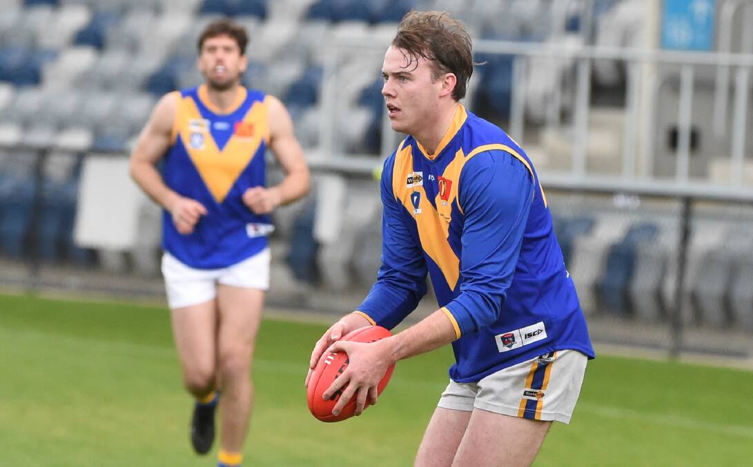 Sebastopol's sneakiest big man Liam Stow finally gets his media fine. Picture by Lachlan Bence