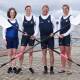 MASTERS: Kathy Lloyd, Leanne Martin, Andrew Leehane and Rebecca Gribble in their Victorian colours.