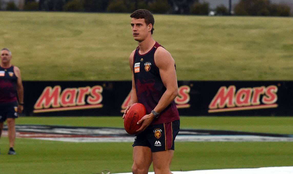 Brisbane's Jarrod Berry trains at Mars Stadium. Picture by Lachlan Bence