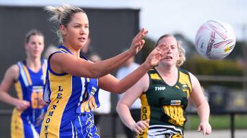 Learmonth's Candice Smith in her sides win over Gordon. Picture: Adam Trafford.