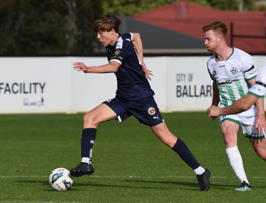 PACE: Zac Francis was the lone goal scorer for City FC on Saturday. Picture: Lachlan Bence.