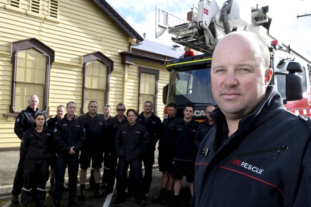 Luke Shearer is the United Firefighters Union delegate for Ballarat, and says modern firefighting comes with a greater risk of exposure to toxic fumes. File picture by Lachlan Bence.