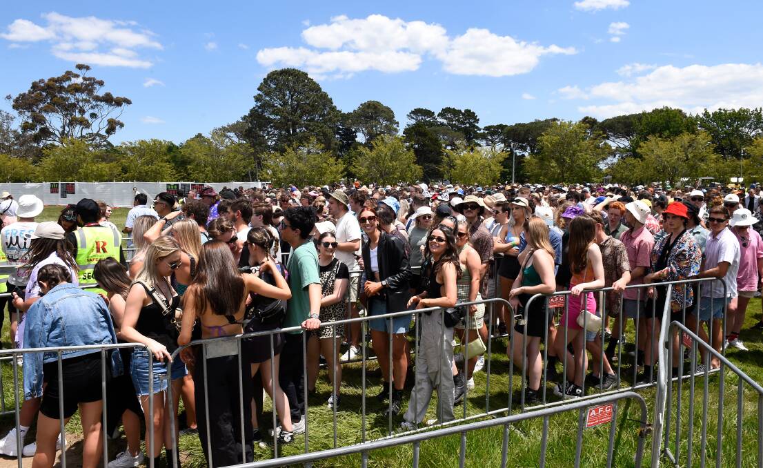 Police said around 30,000 people turned up for the Spilt Milk music festival in Ballarat at the weekend. Picture by Adam Trafford.