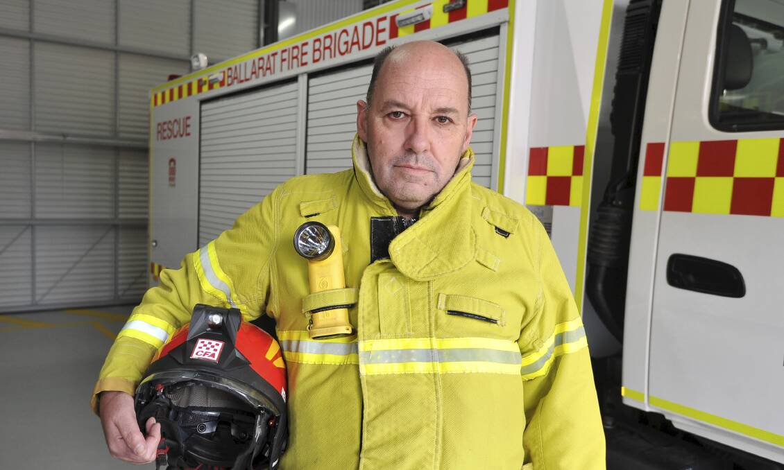 CARE: Ballarat CFA captain Mark Cartledge says his brigade is looking out for each other after volunteers attended four fatalities in four weeks. He says the greater Ballarat community needs to do the same. Picture: Lachlan Bence. 