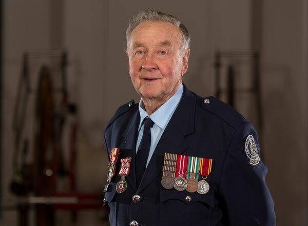 Ballarat's Stan Kneeshaw devoted almost 70 of his 89 years to volunteer firefighting. Picture supplied.
