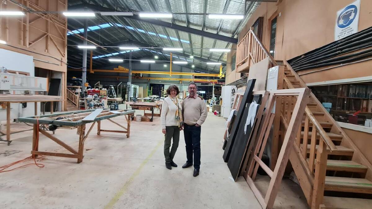 Edith and Tony Paarhammer in their about-to-be-extended factory in the Ballan Industrial Estate. Picture by Gabrielle Hodson.