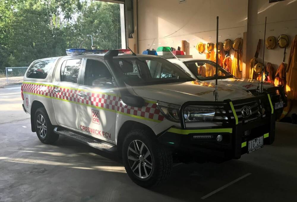 Taken and ruined: This Creswick CFA forward command vehicle was used as a 'mobile office' to coordinate firefighters at emergency scenes. It was been discovered stripped in Truganina. Picture supplied. 