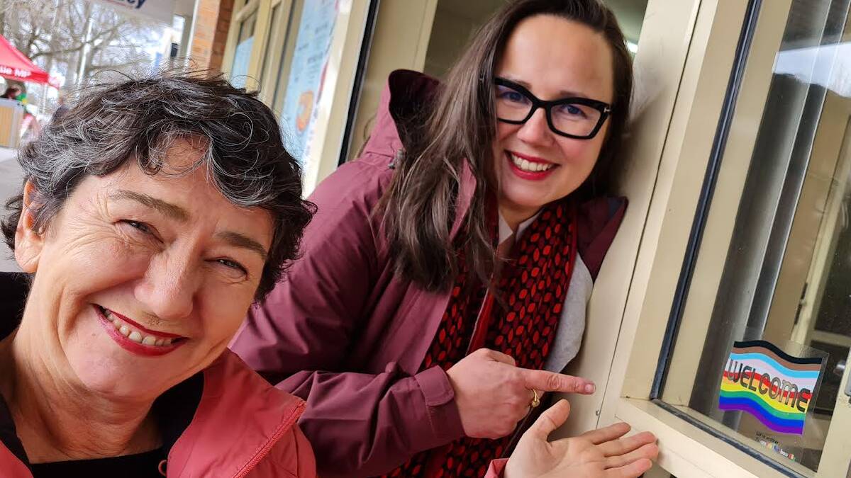 YOU'RE WELCOME: Buninyong State Labor MP Michaela Settle and Minister for Equality Harriet Shing check out the Ballan campaign. Picture: Gabrielle Hodson.