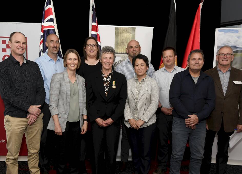 Eight Ballarat HVP staff have recieved their National Emergency Medals: (L-R) Josh Driscoll, Mark Cowell, Rachel Briggs, Natalie Said, Ruth Ryan, Nigel Clifford, Lisa Boddy, Andy Newell, Michael Wright and Stephen Pollett. Picture by Lachlan Bence.