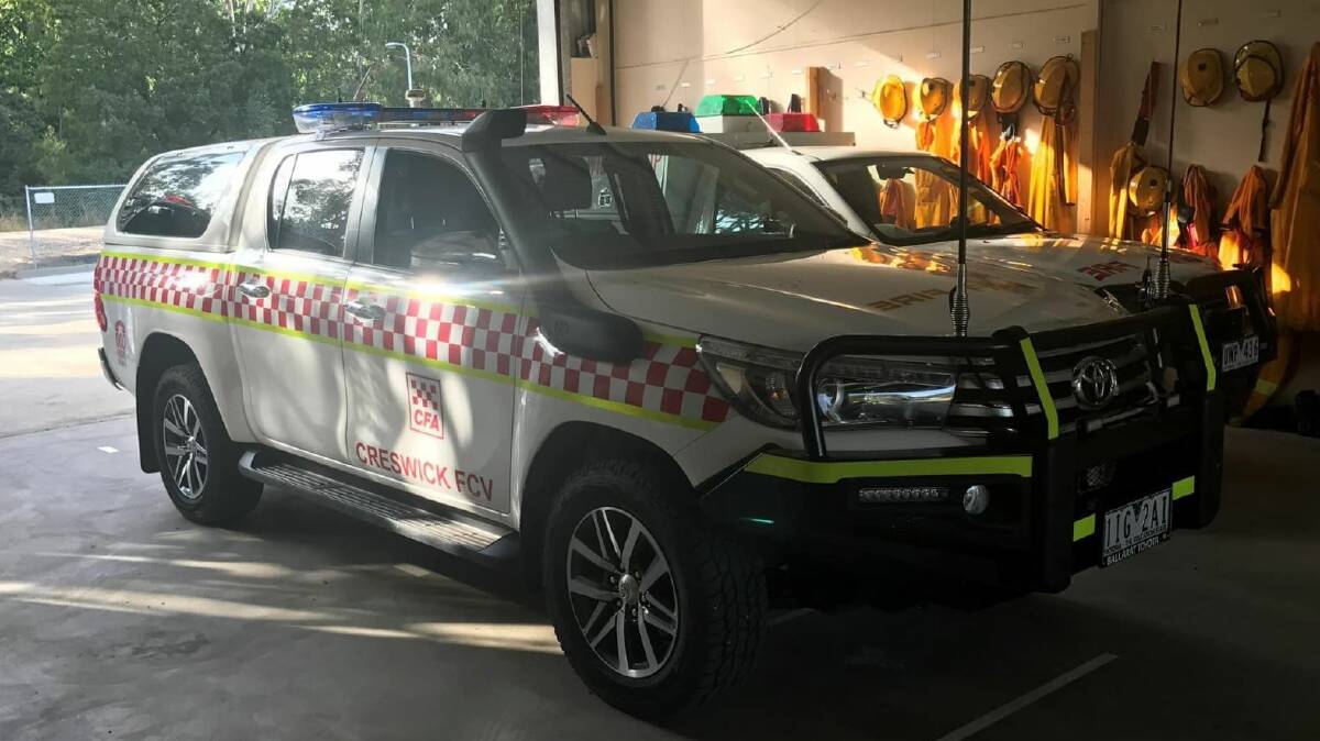 This distinctive Toyota Hilux was taken from Creswick fire brigade late Saturday. Picture from Creswick CFA Facebook.