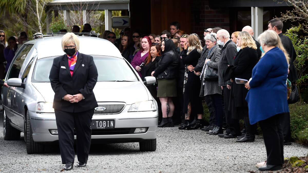 TOO SOON: Alex Baines has been farewelled in an emotional service with more than 200 relatives, friends, schoolmates and members of the Ballarat hairdressing community. Picture: Adam Trafford.