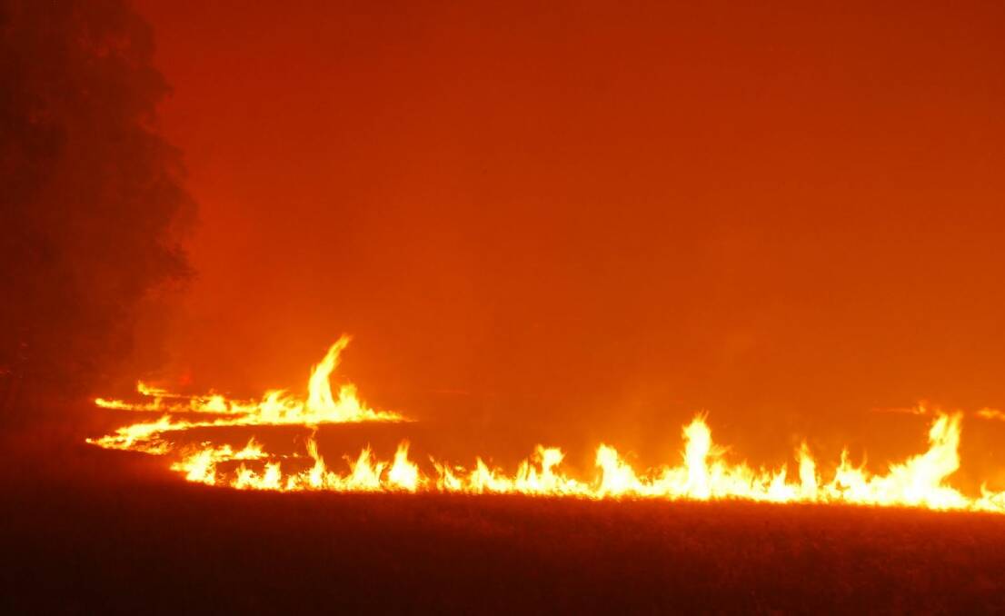 Permits for stubble burns like this have been cancelled ahead of Saturday's Total Fire Ban. Picture supplied.