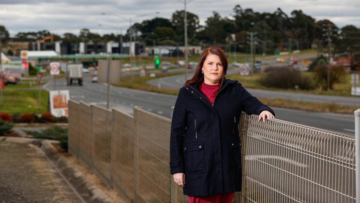 Kirrily Liddle from the newly-formed Committee for Warrenheip doesn't want someone to die before changes are made to the intersection of Old Melbourne Road and the Western Highway. Picture by Luke Hemer.
