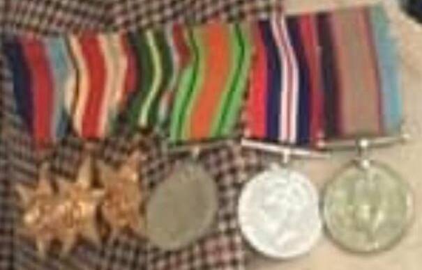 The WW2 medals stolen from Scott Street last month. Picture supplied.