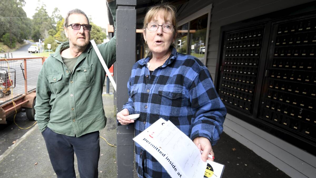 MEETING POINT: Carol Guthrie's Blackwood Post Office Coffee Shop was a central meeting point as much of the town faced almost a week without electricity, phones or mobile signal in 2021. Pic: Lachlan Bence 