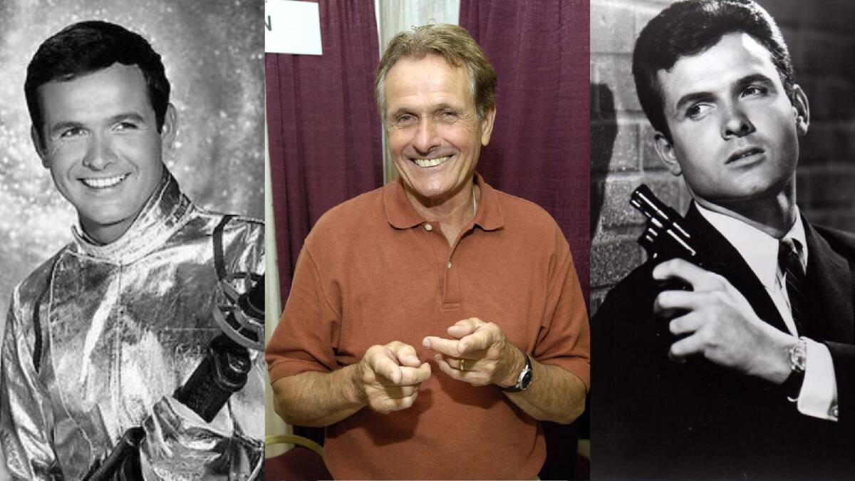 Mark Goddard throughout his career from Lost in Space (left) to The Detectives (right) and before his death (centre). Pictures via X