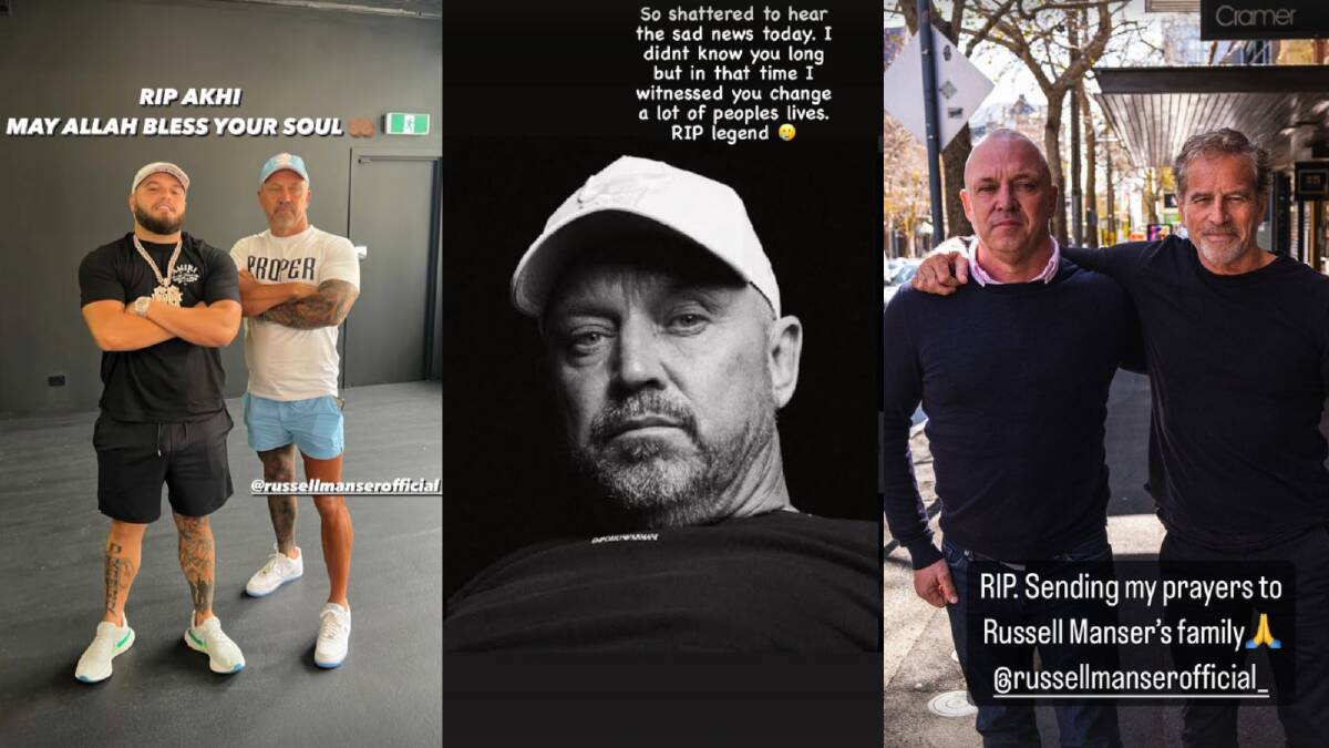 Musician Ay Huncho, former Roosters NRL player Briath Anasta and Wizard Home Loans founder Mark Bouris farewelled the ex-con in social media posts. Pictures Instagram