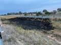 Spotfire along the Western Highway which was allegedly started by a Sebastopol man. Picture supplied
