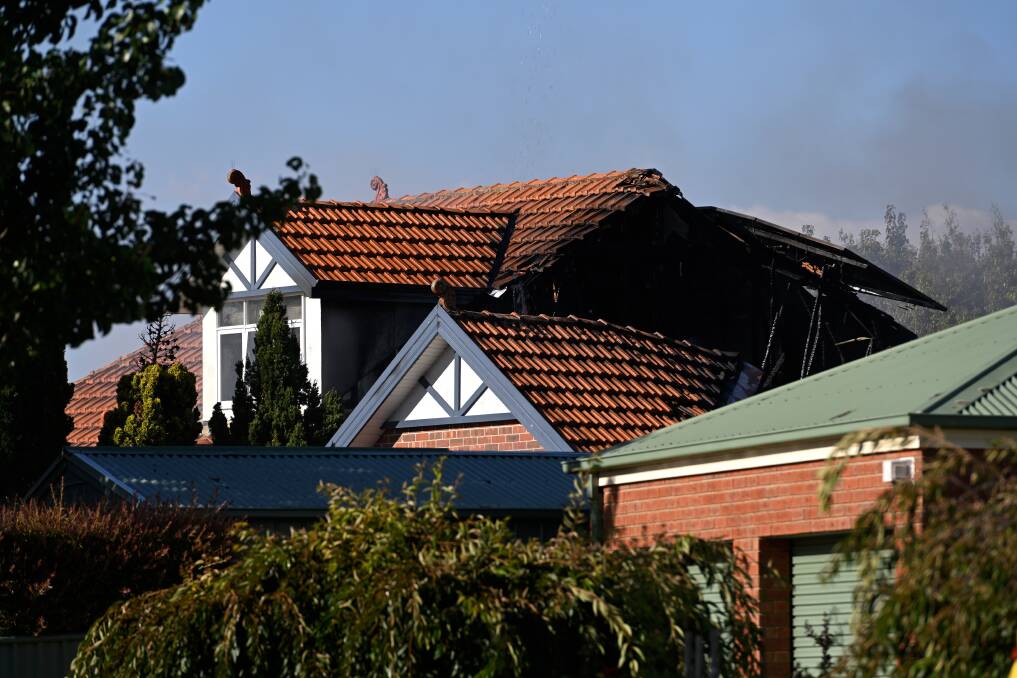 The occupants of the home were unharmed in the fire. Picture by Adam Trafford
