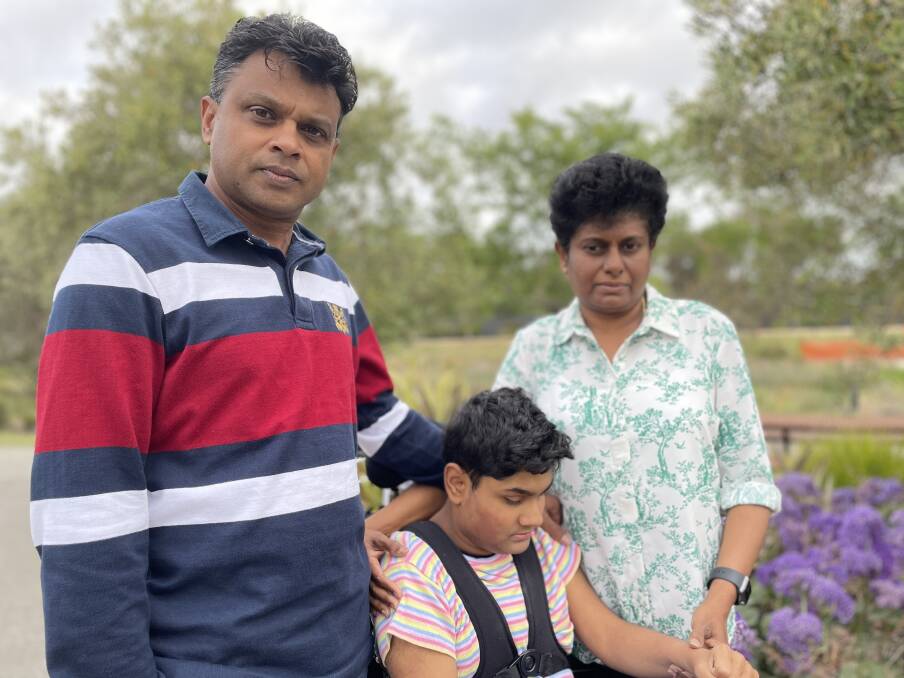 Thusitha Nugagahakumbura, Anuli aged 12, and Neelanthi Munasinghe were the victim's of a frightening attack in Ballarat during October. Picture by Bryan Hoadley