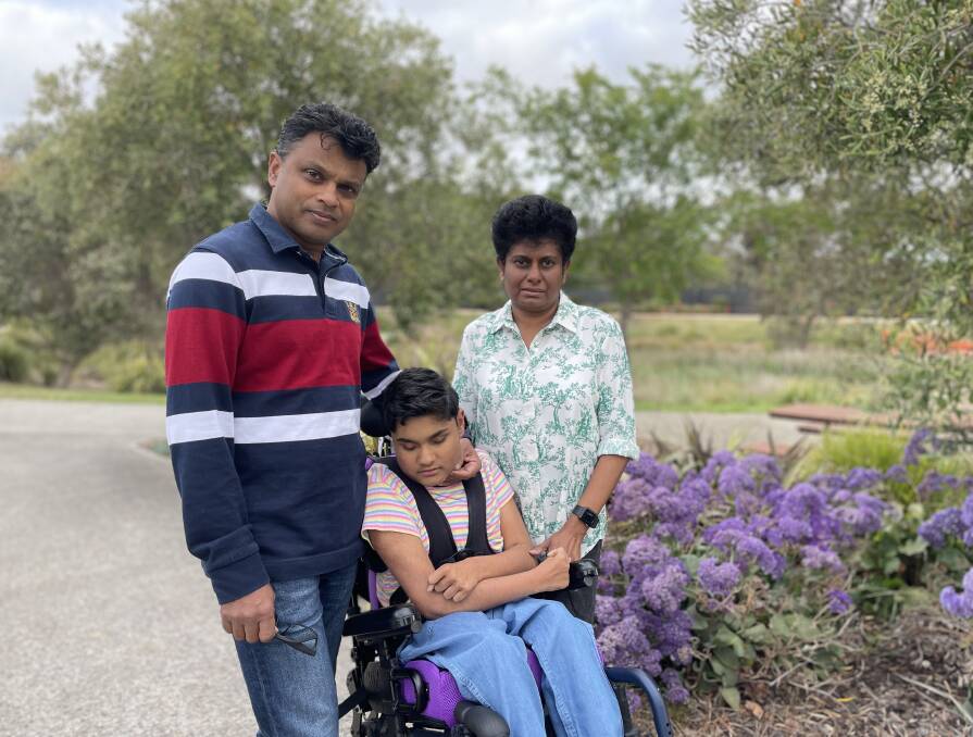 Thusitha Nugagahakumbura, Anuli aged 12, and Neelanthi Munasinghe have been concerned about going on future holidays after their experience in Ballarat. Picture by Bryan Hoadley