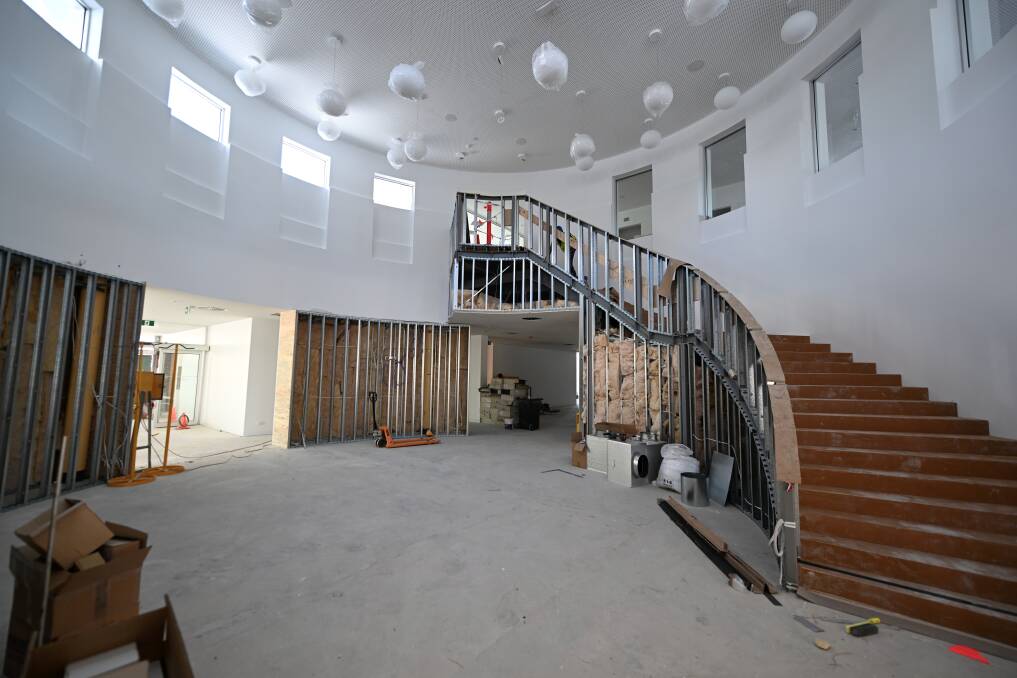 A curved staircase will lead to the second floor which will be open to the public for the first time. Picture by Lachlan Bence