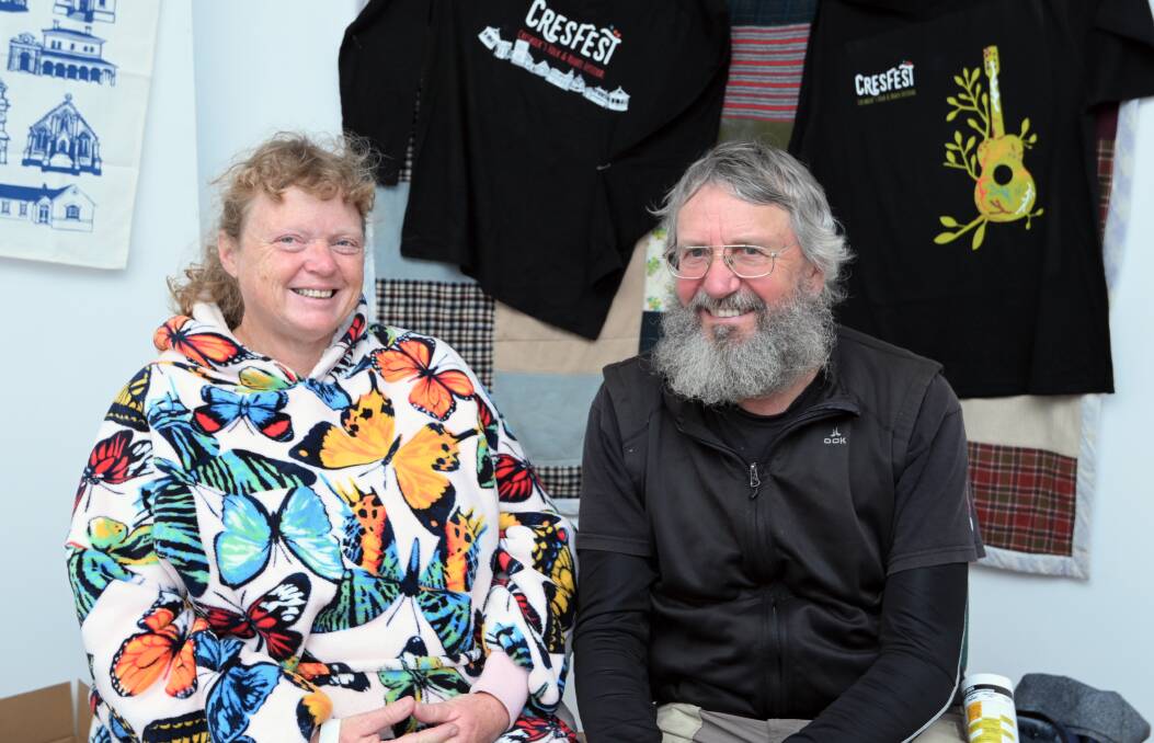 Marlene and Gerhard Merk from Gechingen, Germany, were volunteering at CresFest on April 6, 2024. Picture by Kate Healy 