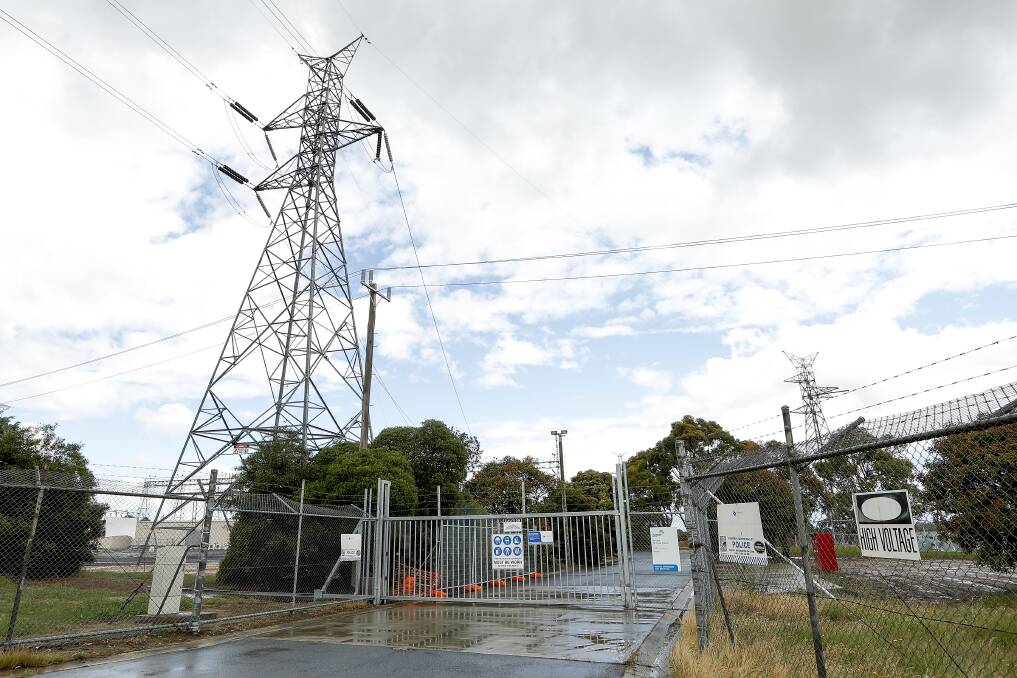 Electricity infrastructure at Warrenheip. File photo