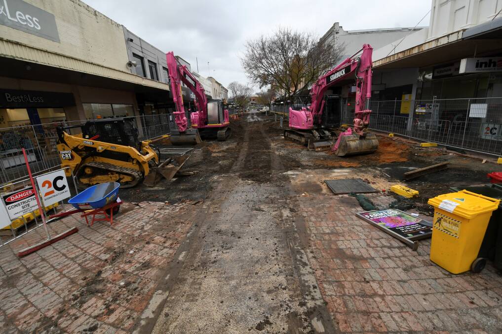 Bridge Mall is being turned into Bridge Street in an $18.6 million council-led project. Picture by Lachlan Bence