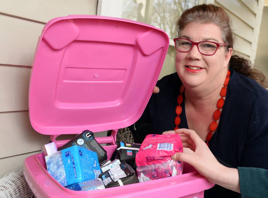 DONATE: Ballarat's Deb Harris is the local contact for the Share the Dignity campaign. Picture: Kate Healy.