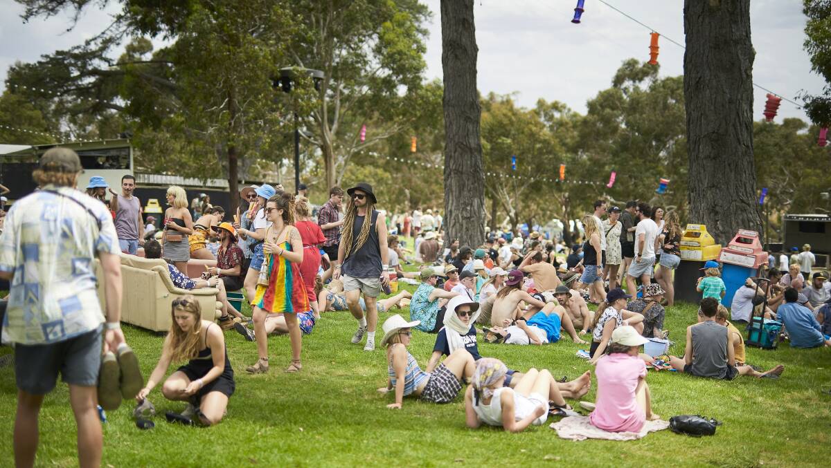The crowd at the 2018 Meredith Music Festival.