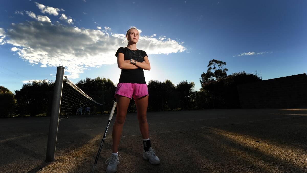 Zoe Hives on her home tennis court all the way back in 2012.