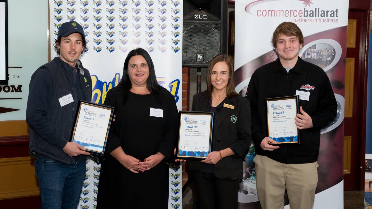 FINALISTS:  Paddy Milne, sponsor Bryley Murrell, Sarah Neal and Ethan Despea.