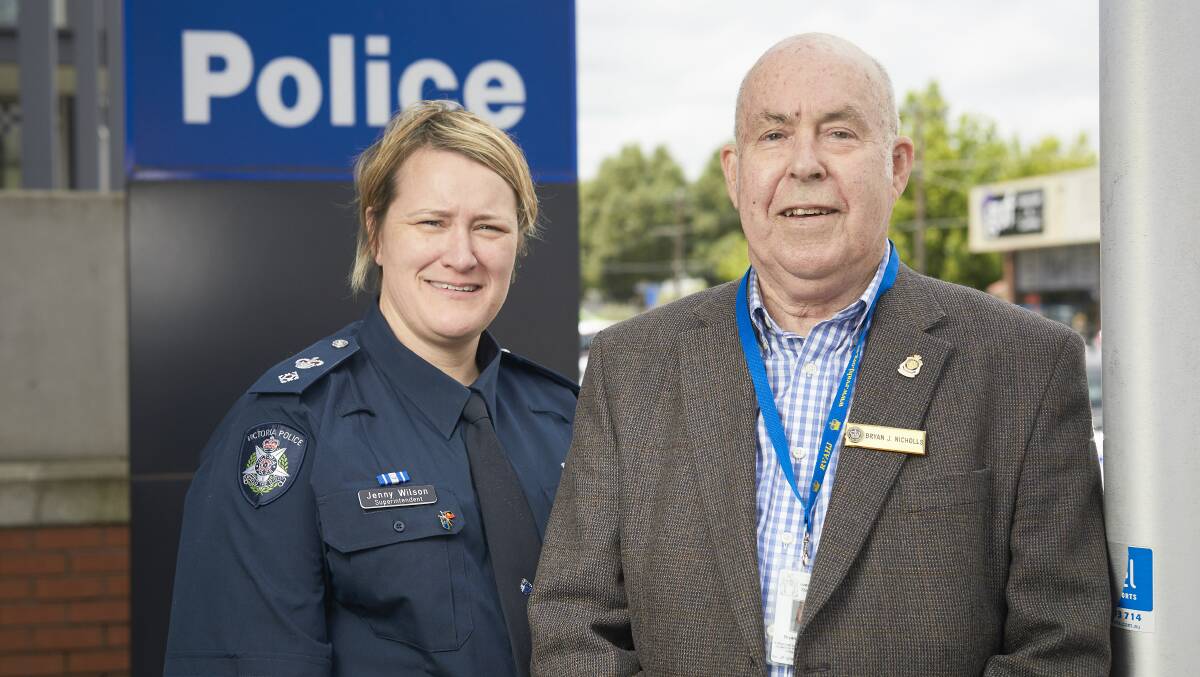 Ballarat Superintendent Jenny Wilson in and Bryan Nicholls in 2018.