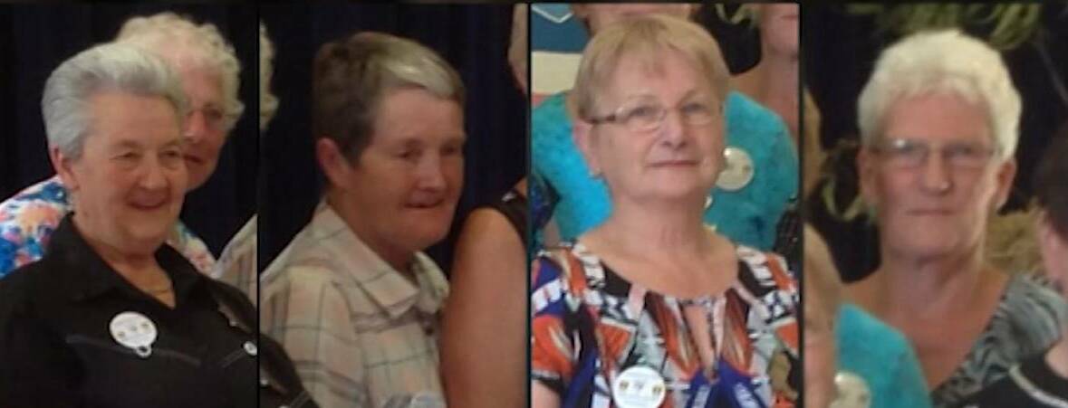 The women killed in the crash were (from left) Margaret Ely, Dianne Barr, Claudia Jackson and Elaine Middleton.