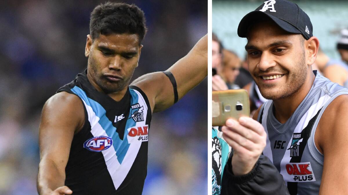 Jake Neade (left) and Dom Barry (right) have both been delisted by Port Adelaide.