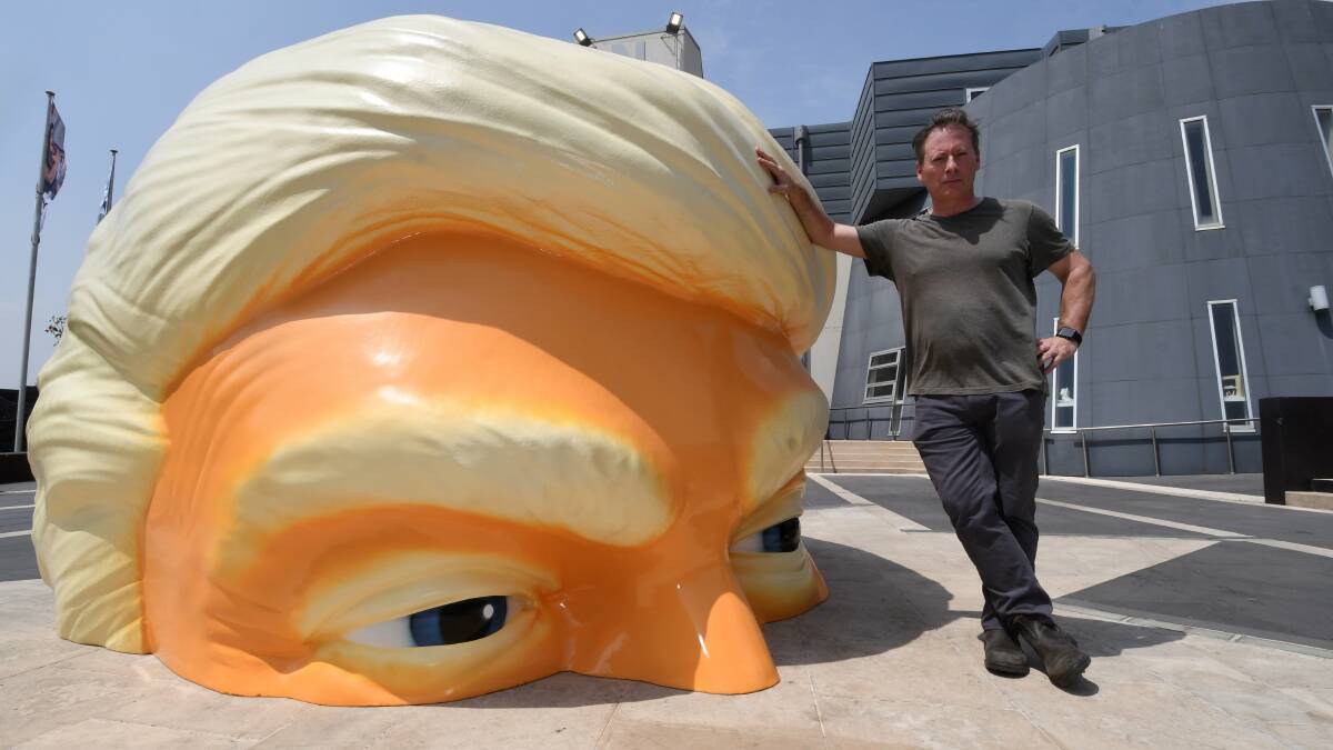 Why stop with just a giant head of Donald Trump?