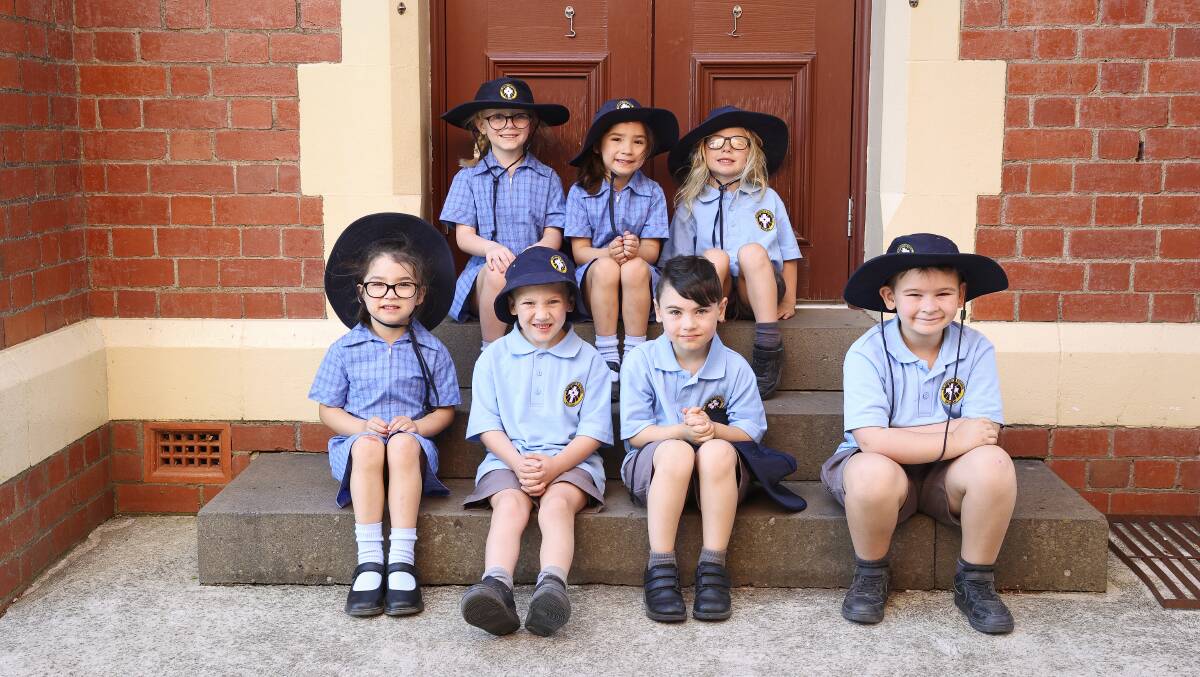 SNEAK PREVIEW: The preps at St Brigid's Catholic Primary School in Ballan. From back left, Summer, Violette and Bowie. Front, Ailie, Oliver, Daniel and Beau.