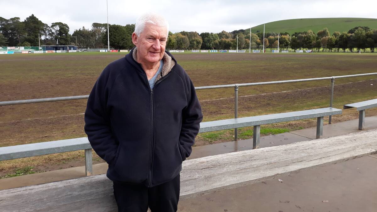 UNACCEPTABLE: Learmonth life member, Paul Ryan is disappointed by the grounds current state. Photo: Sam Richards.