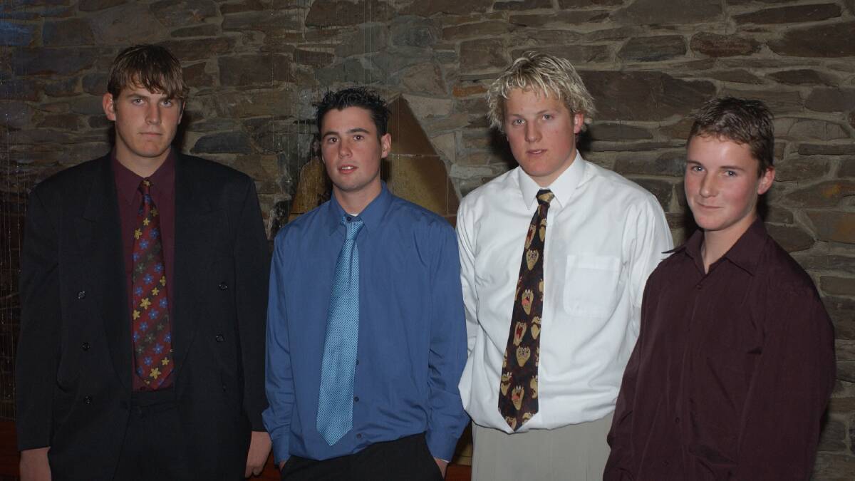2002 - SAA Rookie of the year for CHFL: Michael McKinnon, Mick Kersley, Nathan Blomeley, Kai McPhee.