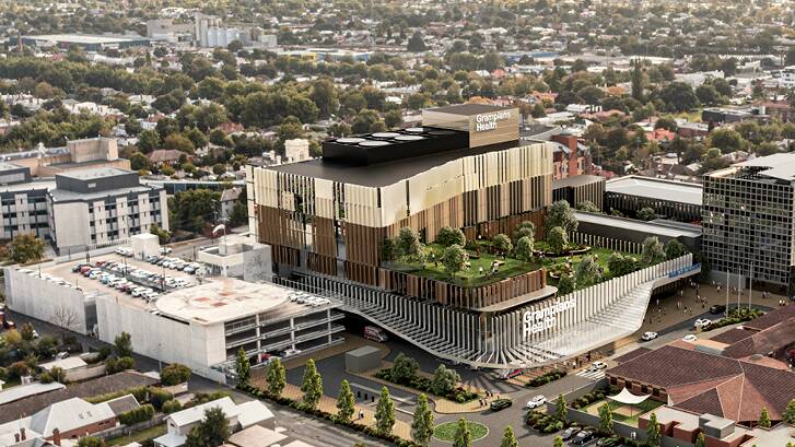 The proposed design of the Ballarat Base Hospital.