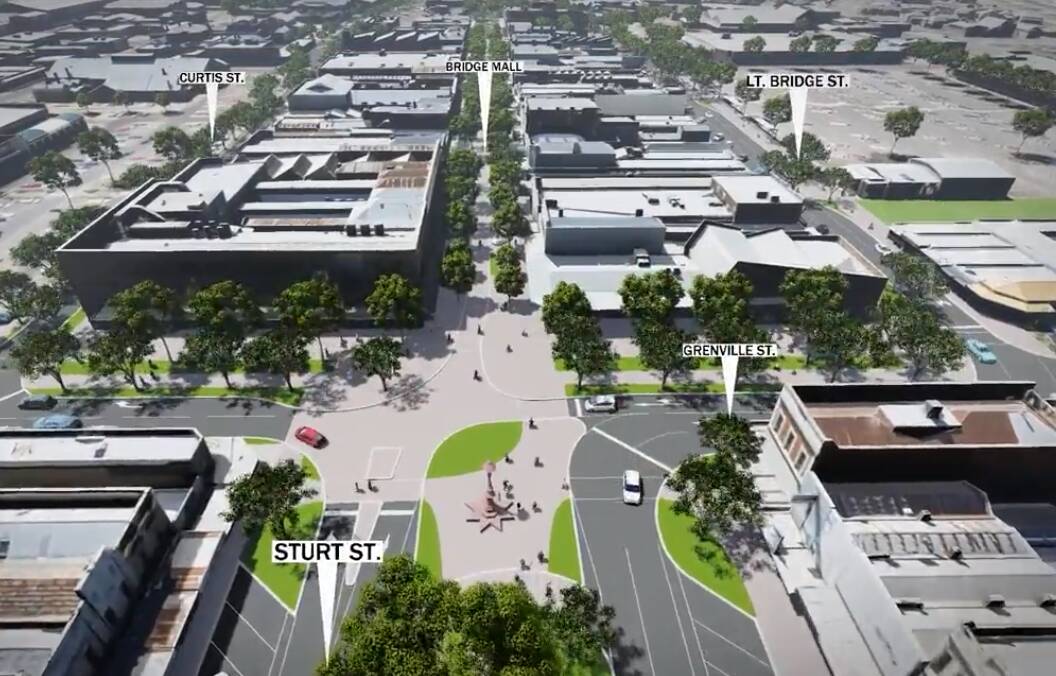 A screenshot of the design video, showing Grenville Street as a one-way street.