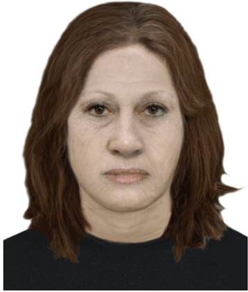 A computer-generated image of what Sherrlynn Mitchell might look like today.